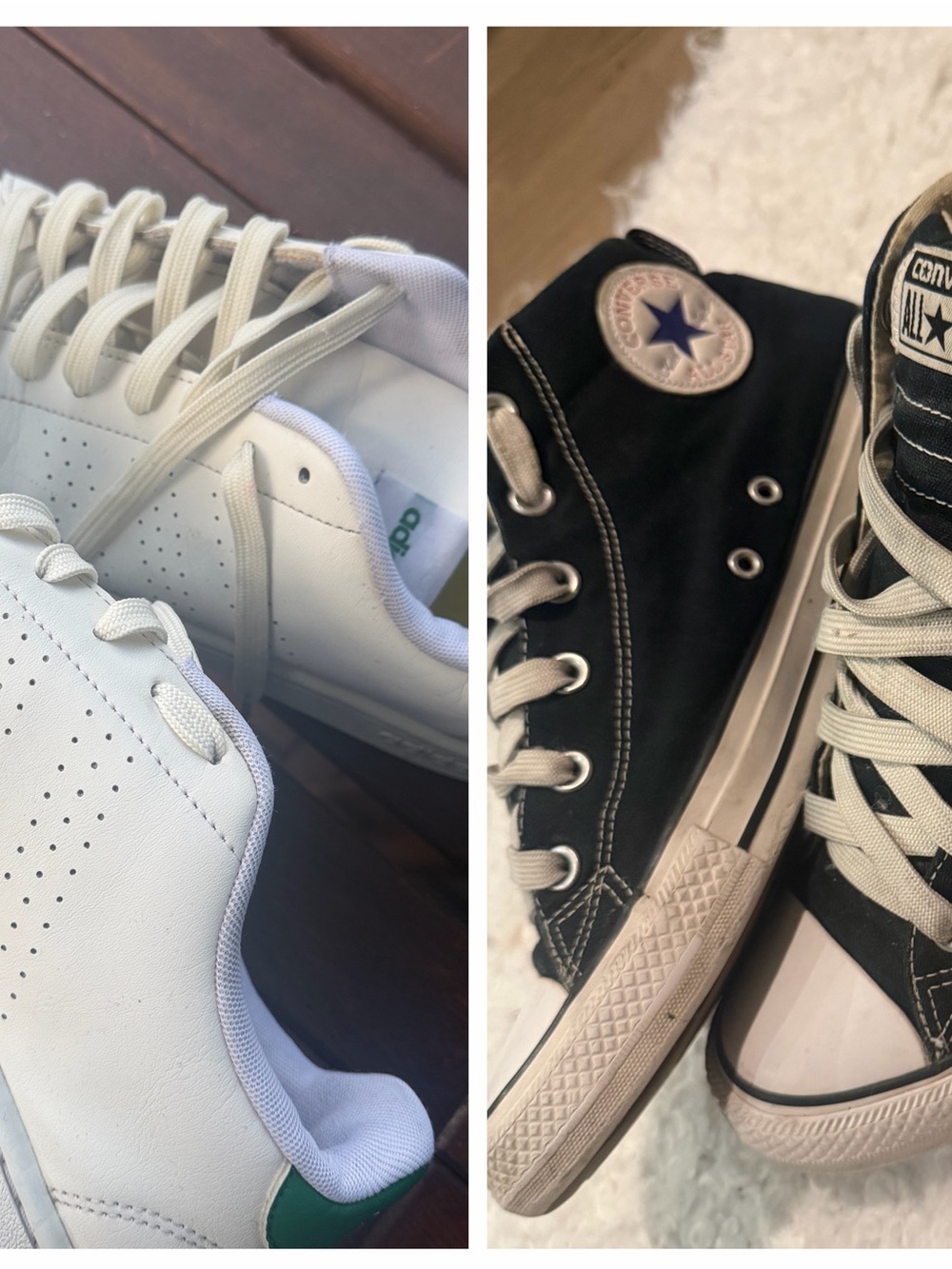 Adidas & Converse all stars size 9.5